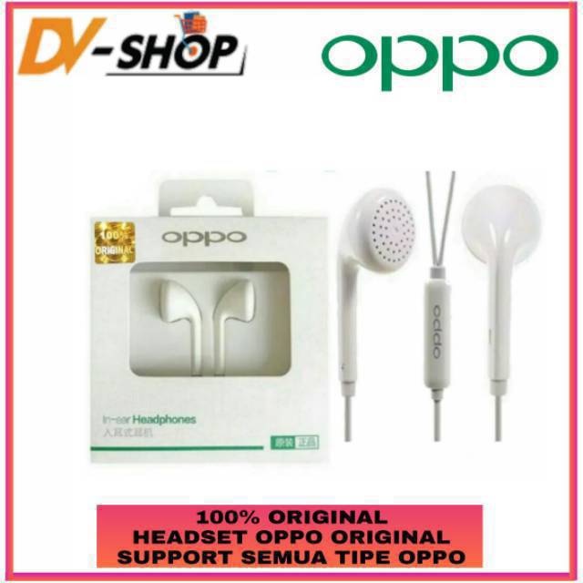 Headset Oppo Original 100% - Headset Oppo F9 F7 F5 F3 F3plus F1plus F1s A71 A83 A37 A7 A3s