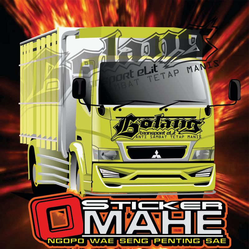 Cutting Sticker mobil Truck canter 099