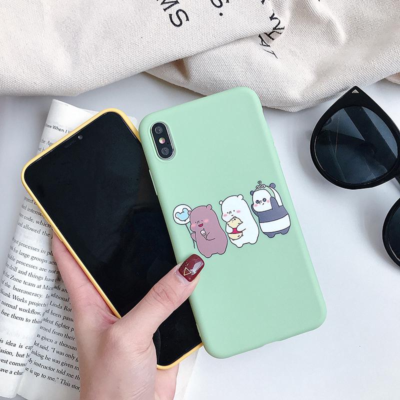 Casing Soft Case Gambar Beruang untuk Handphone iPhone 11