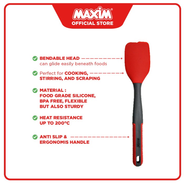 Maxim Tools Flex Grip Spatula - Spatula / Sutil Nylon Tahan Panas