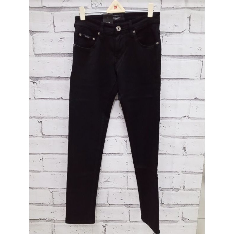 CELANA JEANS PRIA WEST HITAM SLIMFIT WS512