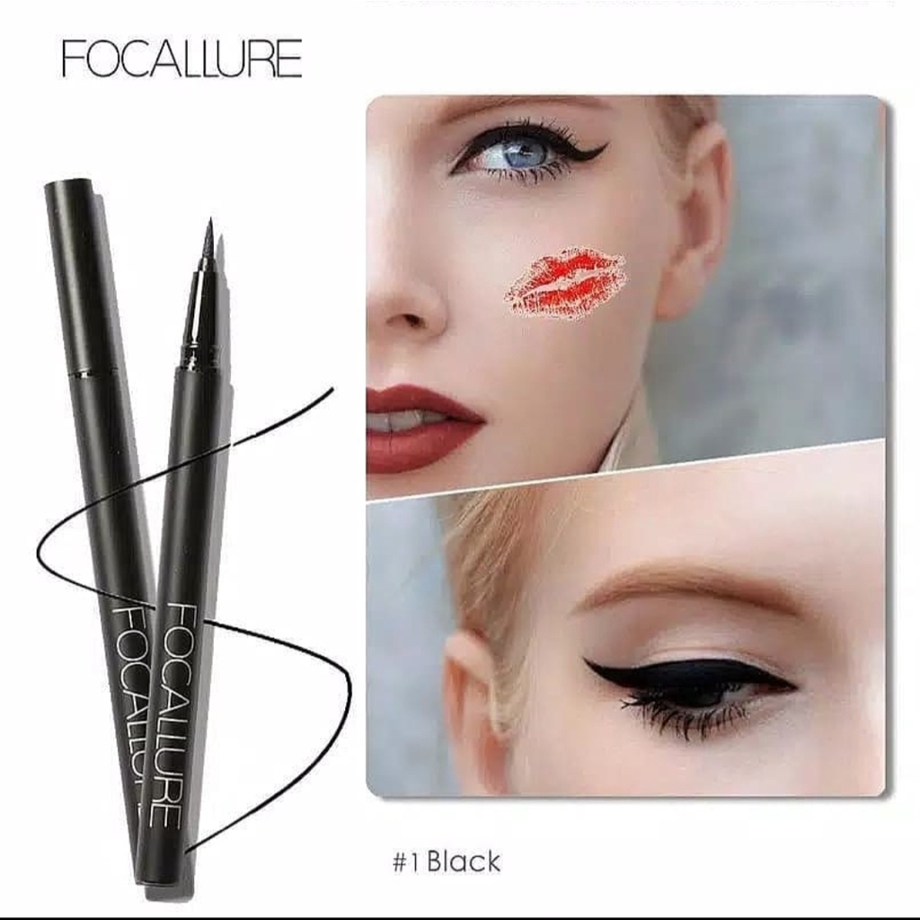 Original FOCALLURE Easy Wear Long-Lasting Liquid Eyeliner Pen Black FA13