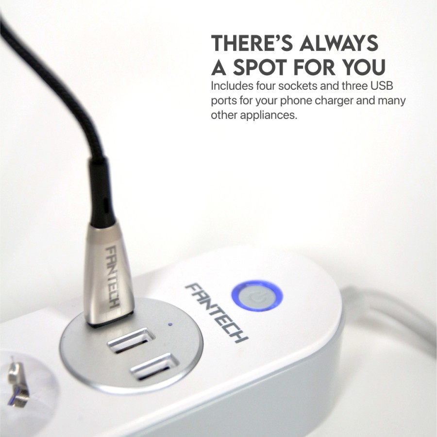 FANTECH Smart Life Power Strip Colokan Stop Kontak Wifi Bardi Smart Extension