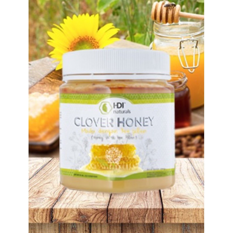 HDI CLOVER HONEY 250GR (FREE HONEY DIPPER + BUBBLE WRAP) MADU