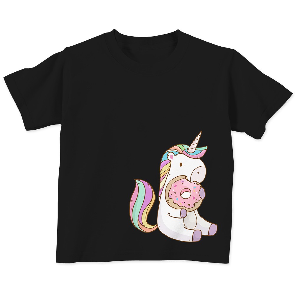 Baju Kaos Untuk Bayi sampai Remaja Unicorn Donut Bahan Katun Combed 30s Lembut dan Nyaman Dipakai