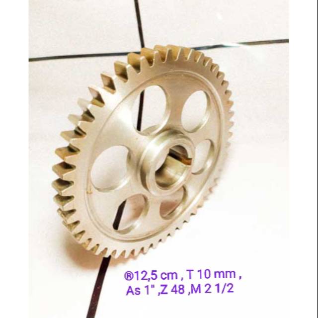 Pinion spur gear baja 12,5cm M 2 1/2  Z48 As1"