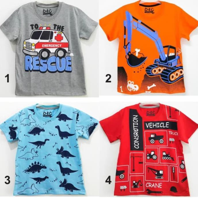 Kaos Anak Laki - Laki Karakter Dan Oshkosh Size 1-6 Tahun