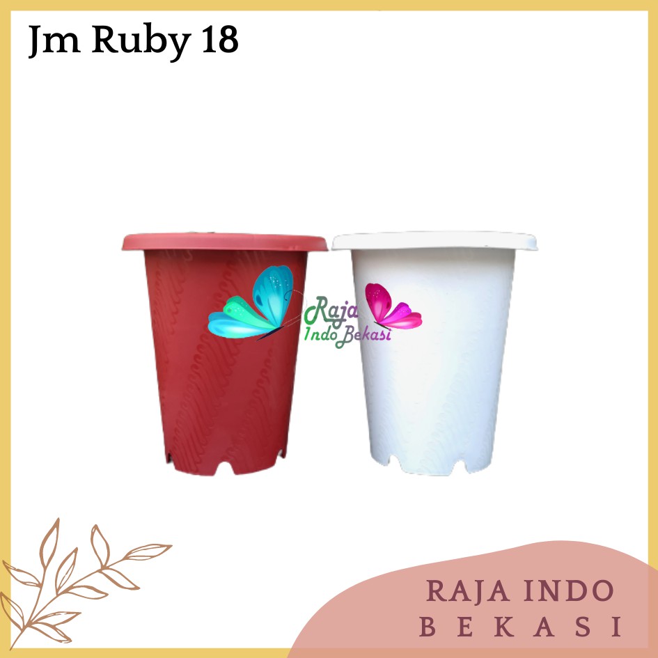 Pot Jm Ruby 18 Putih Coklat Merah Bata Motif Astor Uk Mirip Pot Ypt Yogap 15 17 18 19 Murah Tebal