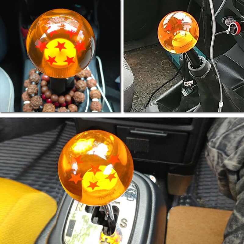 Knob Tuas Perseneling Mobil Manual Universal Desain Dragon Ball 1-7 Bintang Warna Amber Gradasi