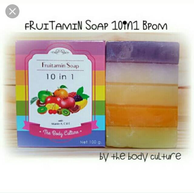 SABUN FRUITAMIN SOAP 10 IN 1 BPOM - RAINBOW SOAP