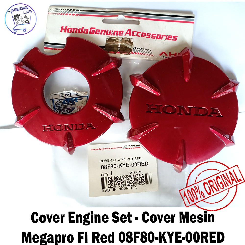 Cover Engine Set - Cover Mesin Megapro FI Merah Red 08F80-KYE-00RED ORI HONDA