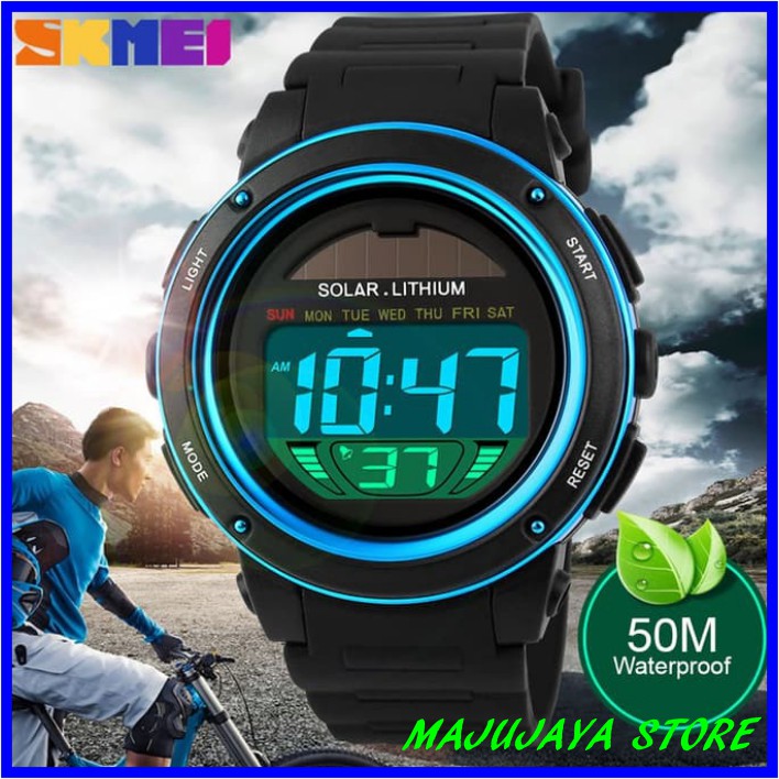 JAM TANGAN DIGITAL LED SPORT SOLAR POWER ORIGINAL SKMEI AWATER RESISTEN MURAH BERGARANSI