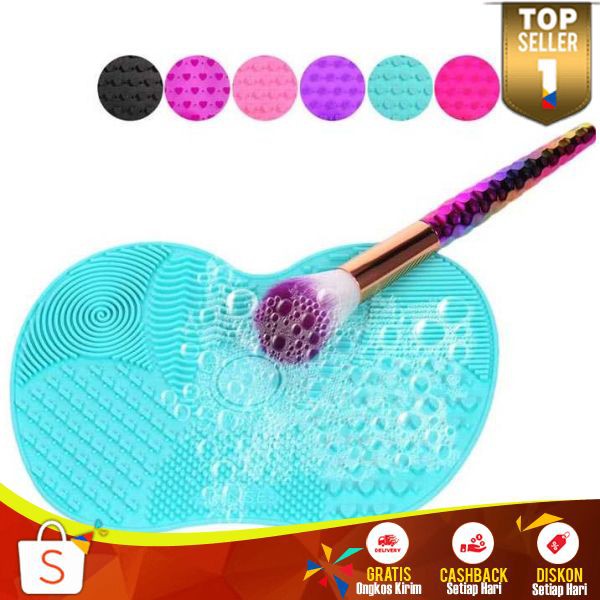 Brush Cleaner PK 04 Pembersih Kuas Make Up Silicone Pad Murah Alat Pembersih Brush Makeup Manual