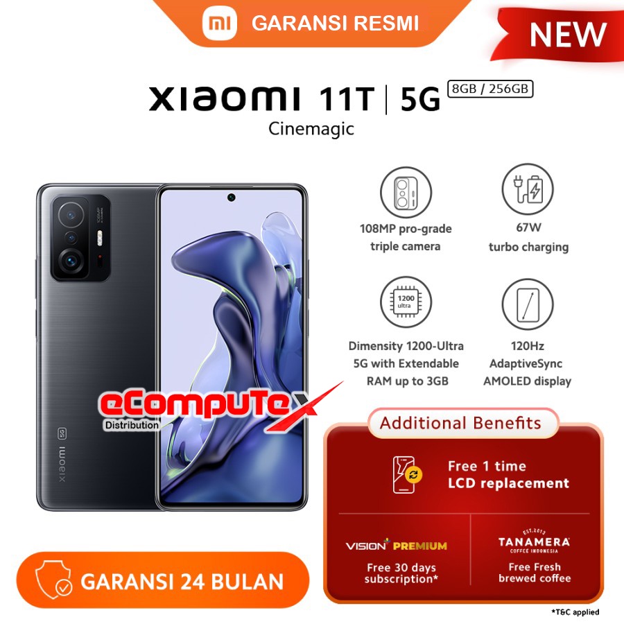 HANDPHONE XIAOMI 11T 5G 8/256 / HP XIAO MI 11 T 5 G 8+256 ORIGINAL GARANSI RESMI