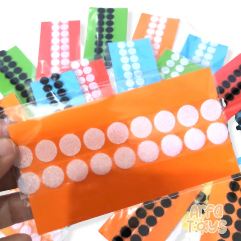 

Stiker Velkro 10 mm isi 9 pasang. Velcro Dot Sticker 9 pairs