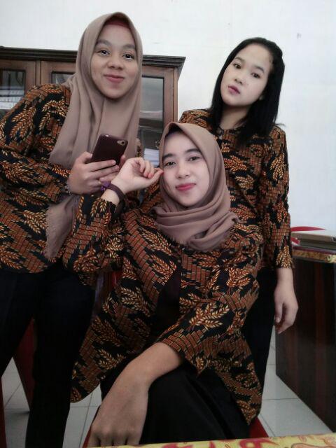 Tey-17 Batik Wanita Asj Sa Hrb026 Kenongo Kemeja Tosca Pendek