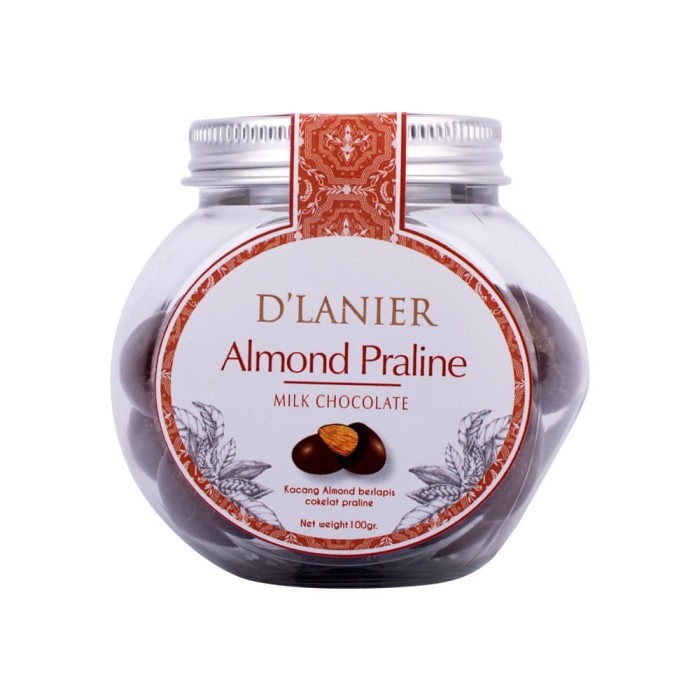 

COKELAT- D'LANIER CHOCOLATE ALMOND PRALINE WITH MILK CHOCOLATE (100GR) -COKELAT.