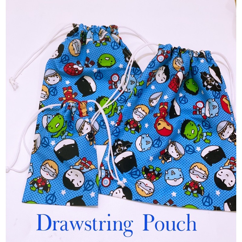 Fawn’G Handmade - Drawstring Pouch motif Lucu Lucu / Kantong Serut Katun