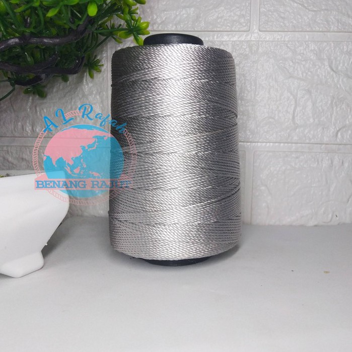 ALRAFAH -  Benang Rajut Poly Kilap 200gr/Silver Polyester 200gr/Poly 200gr SILVER