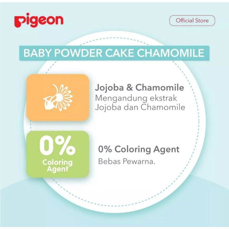 pigeon baby compact powder cake reffil+puff 45 gr 45gr/ pigeon bedak bayi padat reffil 45 gr