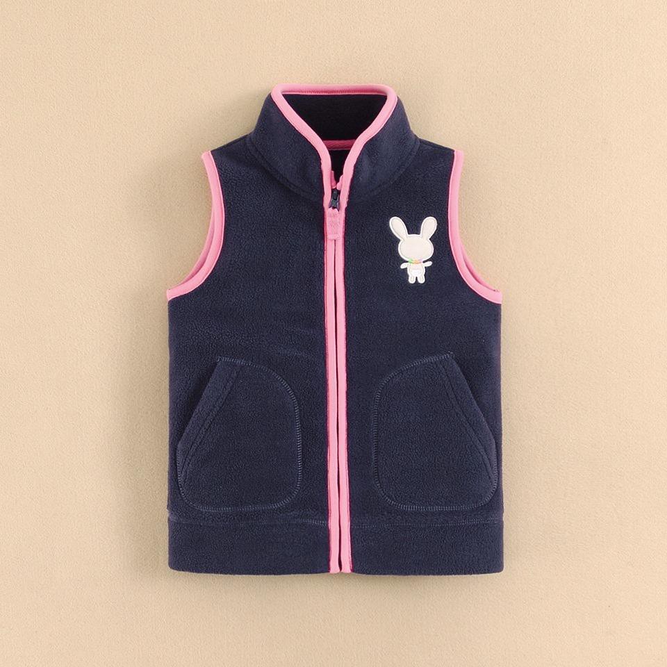 KID VEST NAVY RABBIT