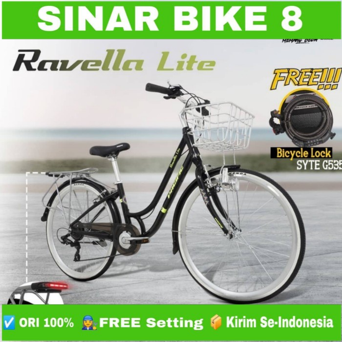 Sepeda Mini Keranjang Dewasa CTB Ukuran 26 Inch PACIFIC RAVELLA LITE Alloy 8 Speed