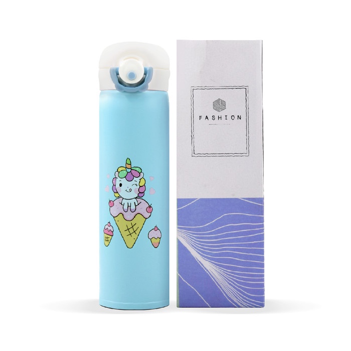 termos air panas Matougui Botol Minum Anak R36324-5 500ml Vaccum Cup Panas Dingi - Biru U3W8 tumbler