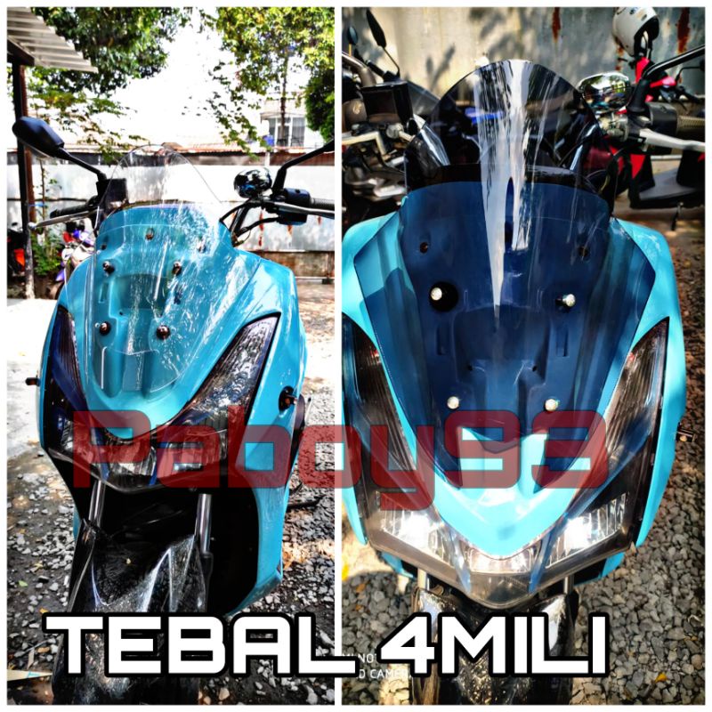 WINDSHIELD YAMAHA LEXI JENONG SPORTY TDR TINGGI 38CM.VISOR LEXI JENONG TDR