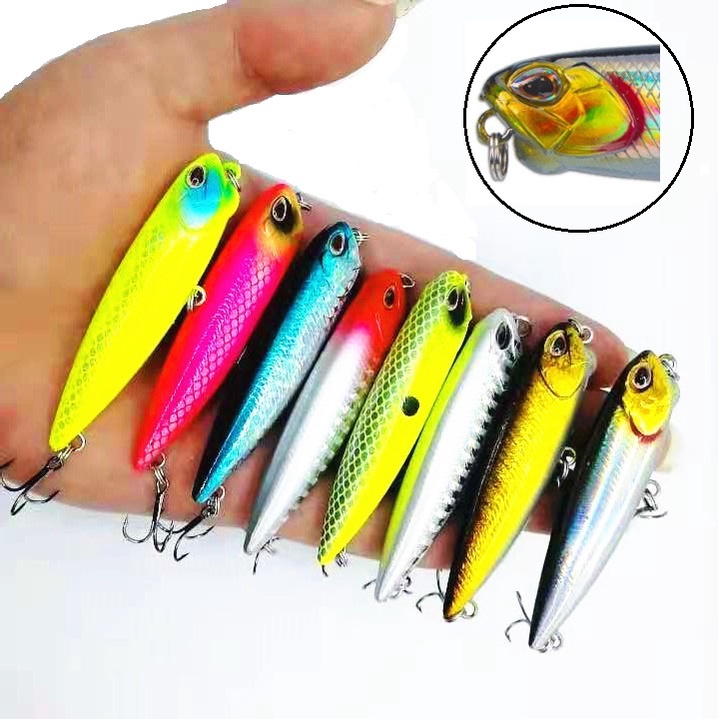 SYFishing 1Pcs Popper Umpan Pancing 6.5cm 6g Replica DW59 Floating Pencil Fishing Lure Ikan Bass Wobbler Kail Bait