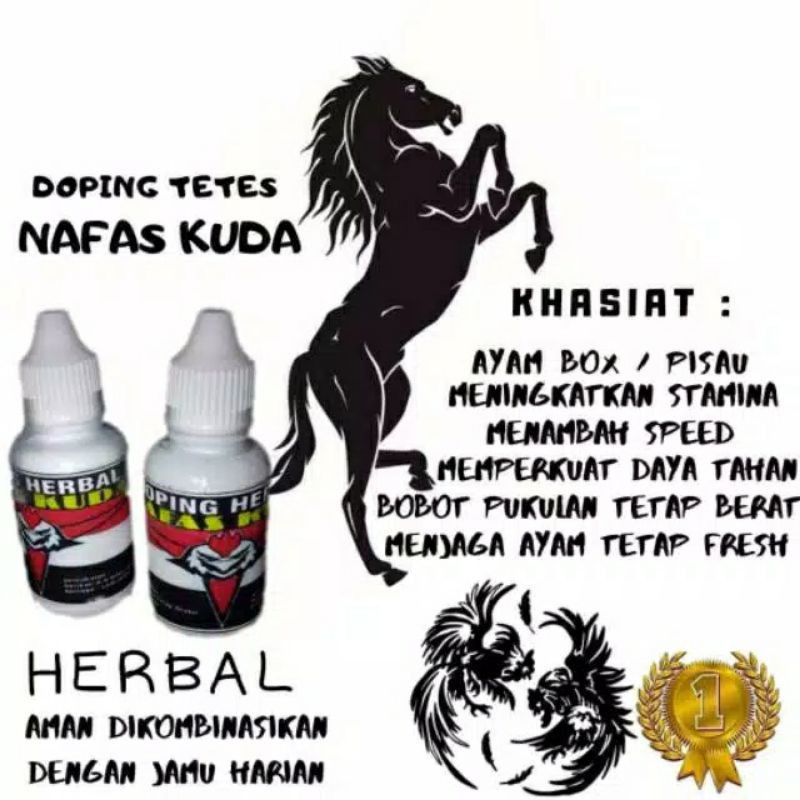 DOPING HERBAL NAFAS KUDA NK DOPING TETES AYAM 20ml AMPUH