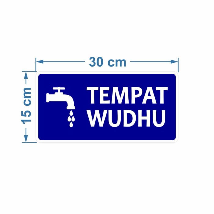 

sign Rambu Tempat Wudhu 30cm x 15cm akrilik 2 mm