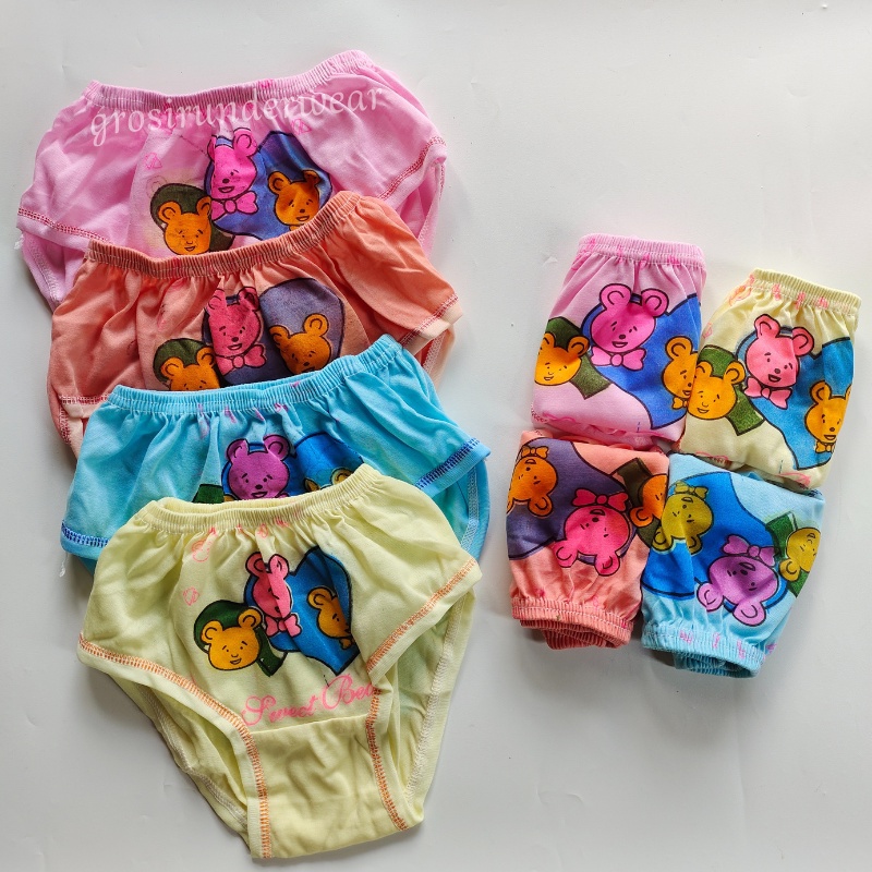 12 Pcs Obral Sempak CD Dalaman Celana Dalam Anak Perempuan Motif Kartun