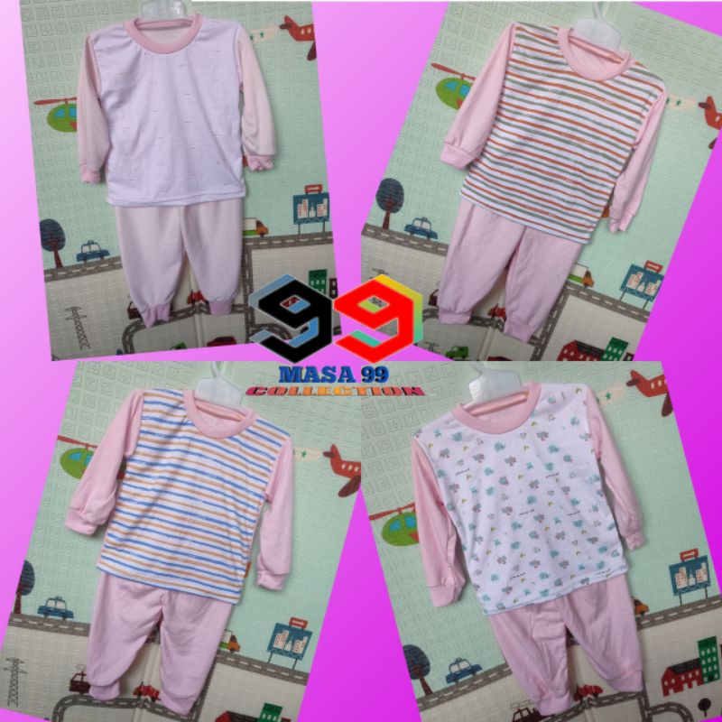 Setelan Baju Bayi Laki Perempuan kombinasi motif dan polos harga termurah kualitas tidak murah