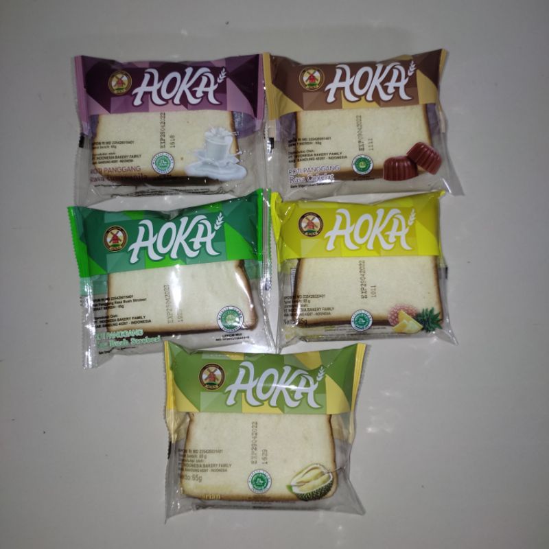 HARGA GROSIR Roti Panggang Aoka 65g Free Packing