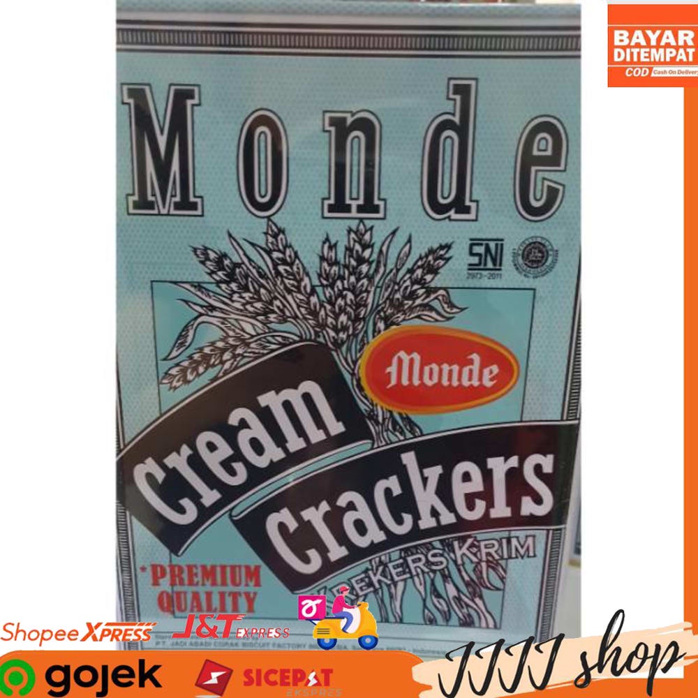 

Monde Cream Crackers Snack Kreker Gabin Kaleng 1200gr