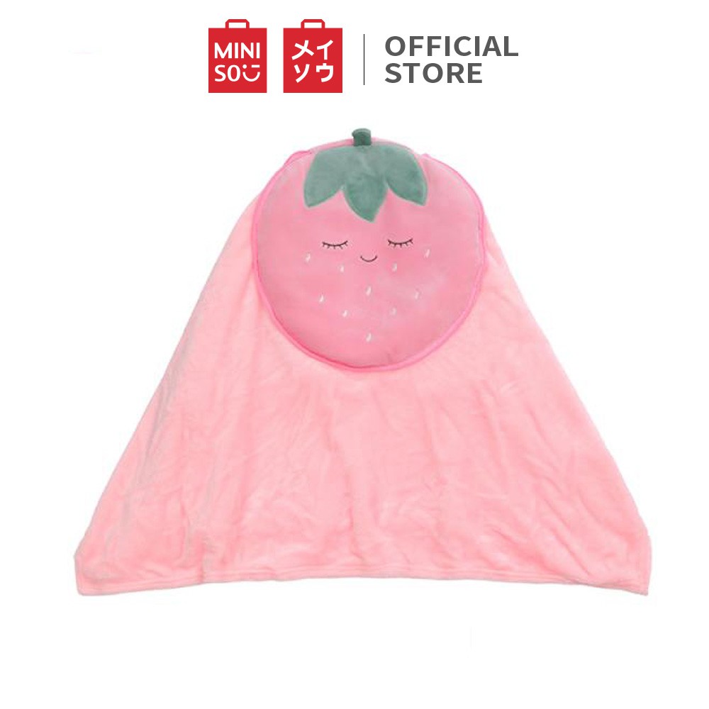 MINISO Blanket / Selimut Lipat Bulu Super Lembut Halus Motif Buah Seri Lucu 90 x 120 cm-2