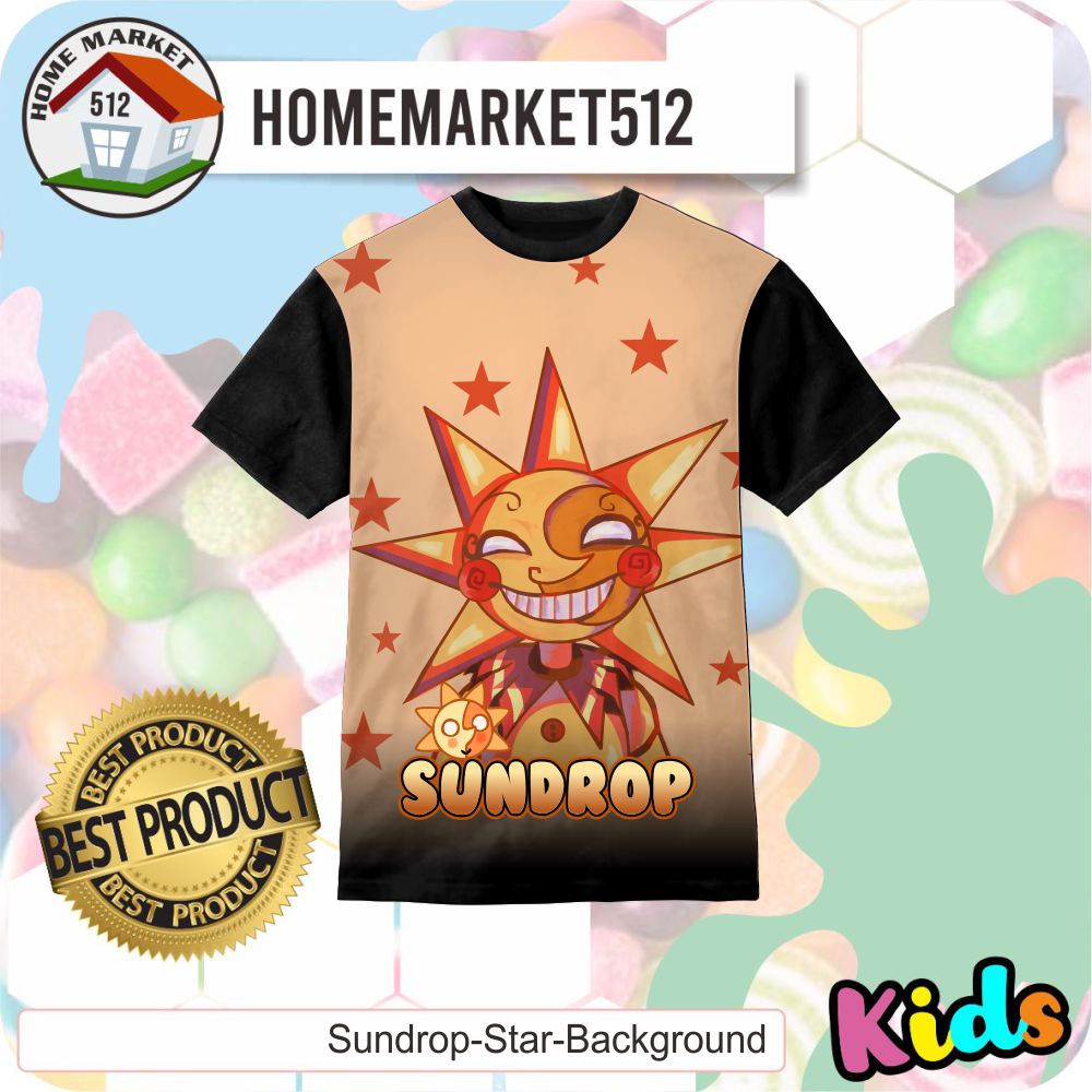 Kaos Anak Sundrop Star Background Kaos Anak Laki-Laki Dan Perempuan | HOMEMARKET512-0