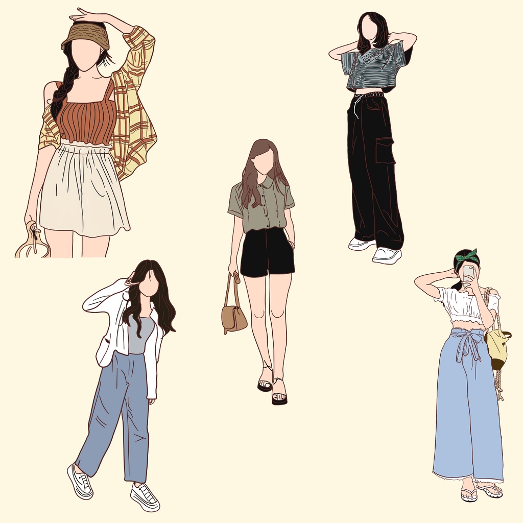 

[Egg_Cube] STICKER DECORATION KOREAN OUTFIT SUMMER AND OFFICE