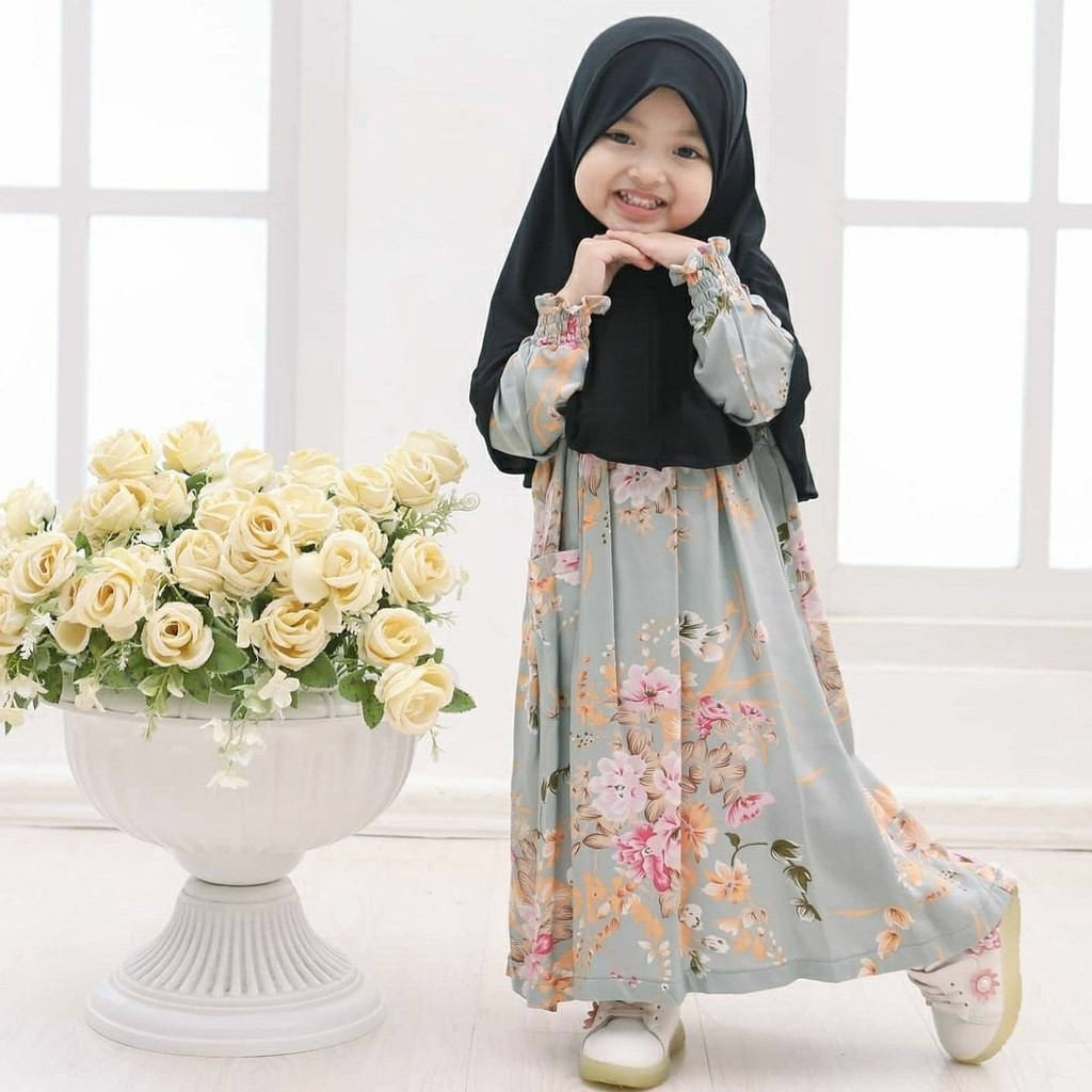 Ara Kids Baju Muslim Anak Perempuan Plus Kerudung Terlaris