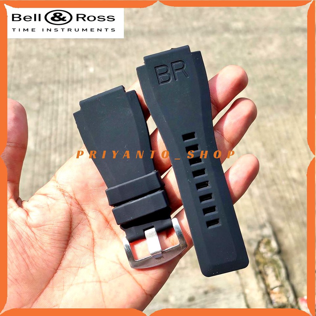 Tali Jam Tangan Bell n Rose Bell n Rose Bellrose 24mm Strap Watch Bend Premium Hitam