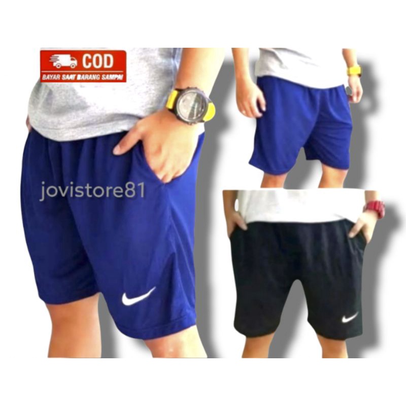 Celana Kolor Pria Polos Bordir Nike Premium Bahan Babyterry Tebal Boxer Dalaman Celana Santaii Olahr