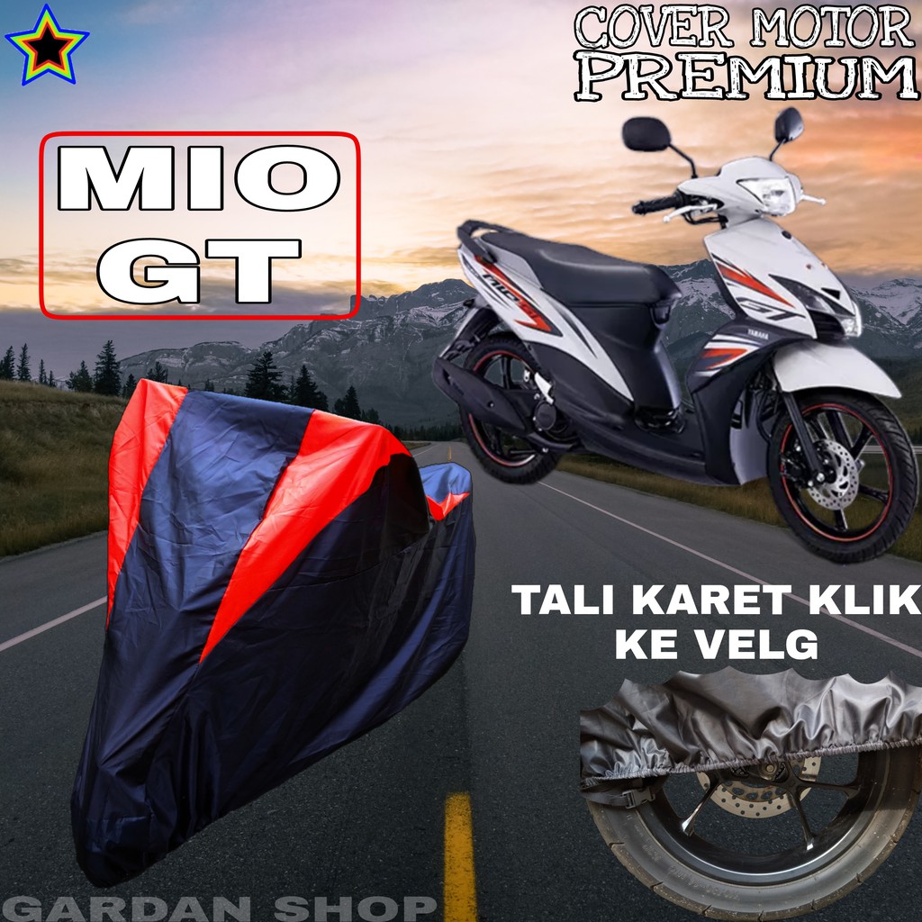 Sarung Motor MIO GT Hitam MERAH Body Cover Penutup Pelindung Motor Mio Gt PREMIUM