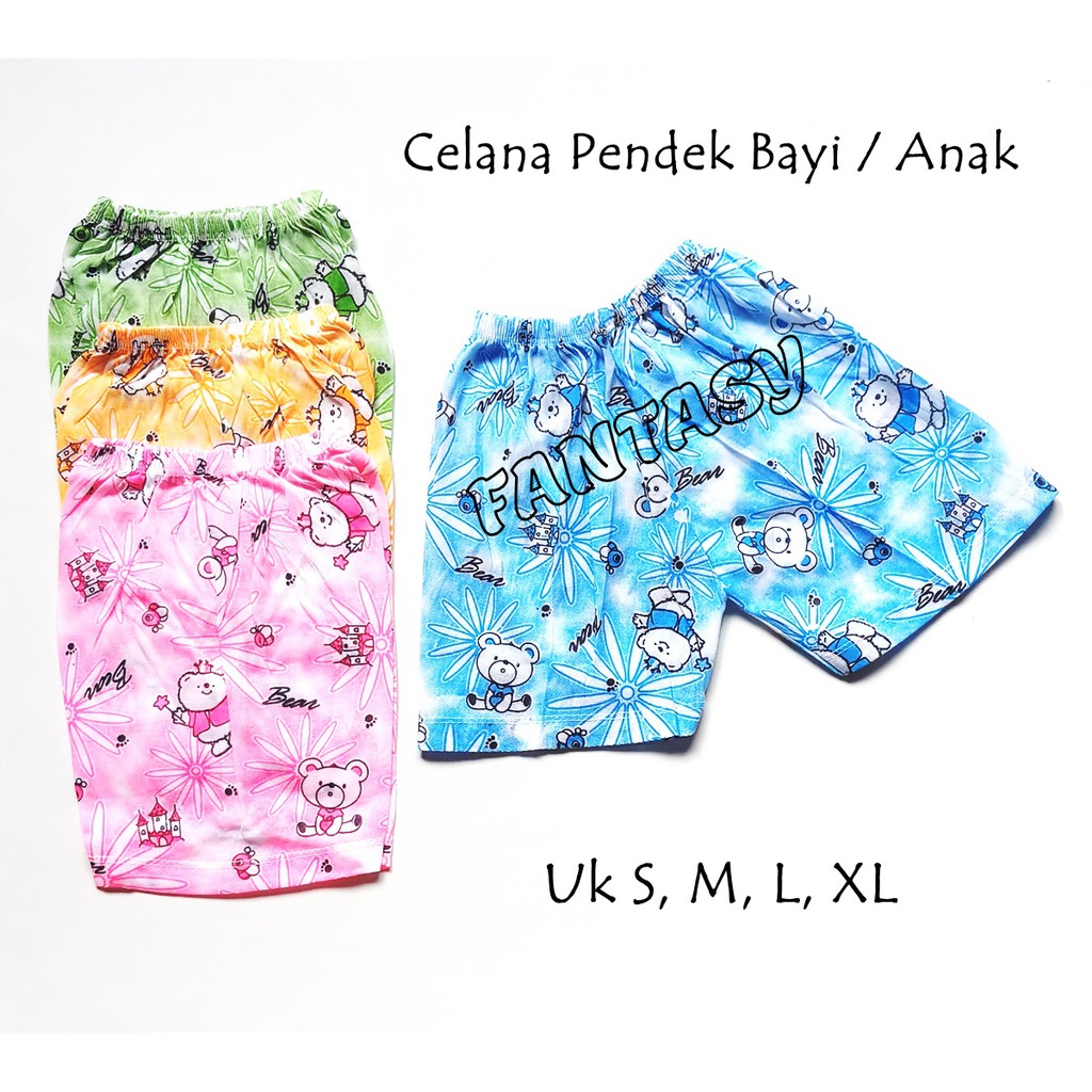 Celana Pendek Bayi Anak Fantasy / Celana Pendek Harian Ukuran S - XL