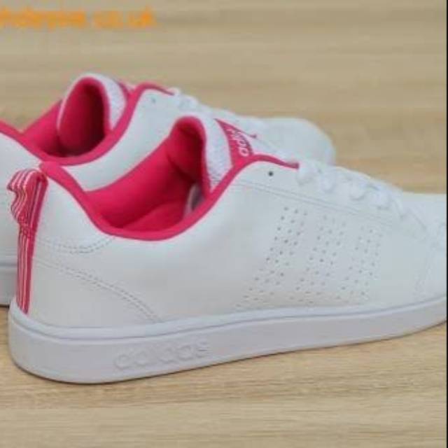 adidas neo advantage white pink