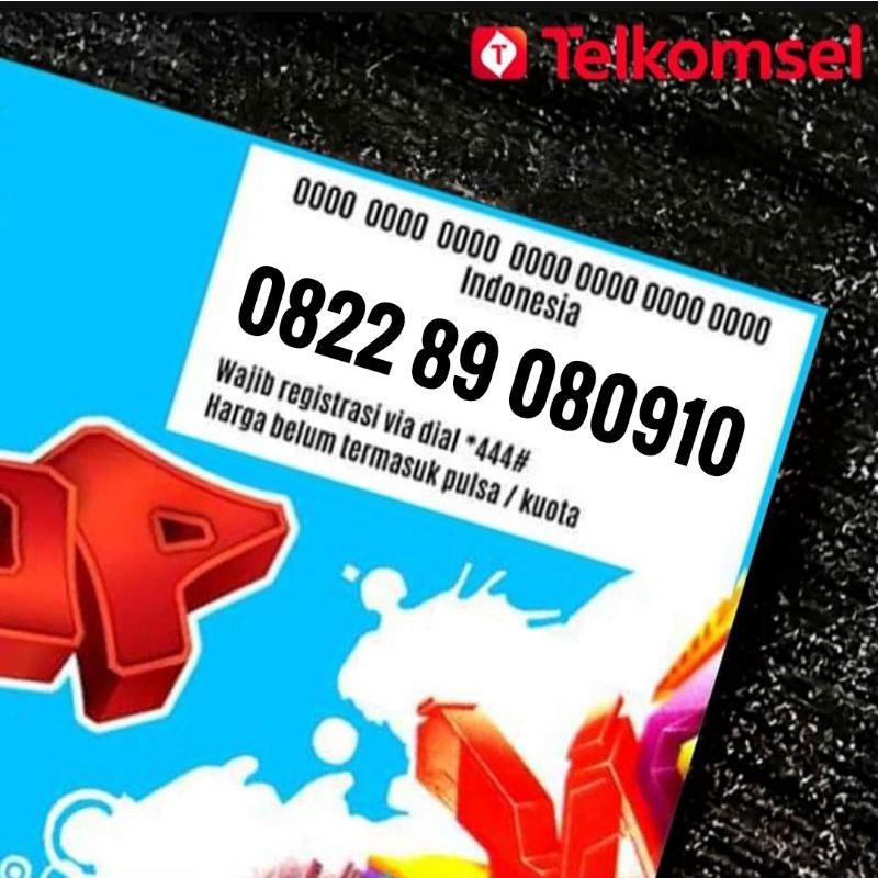 Kartu perdana nomor cantik telkomsel simpati loop 4G lte 89 080910