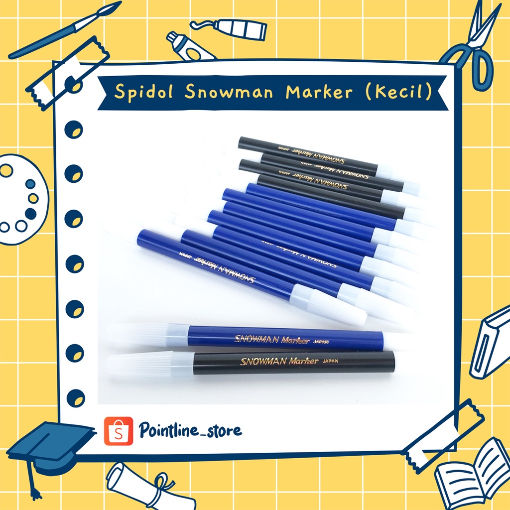

SPIDOL SNOWMAN MARKER KECIL HITAM / BIRU / MERAH