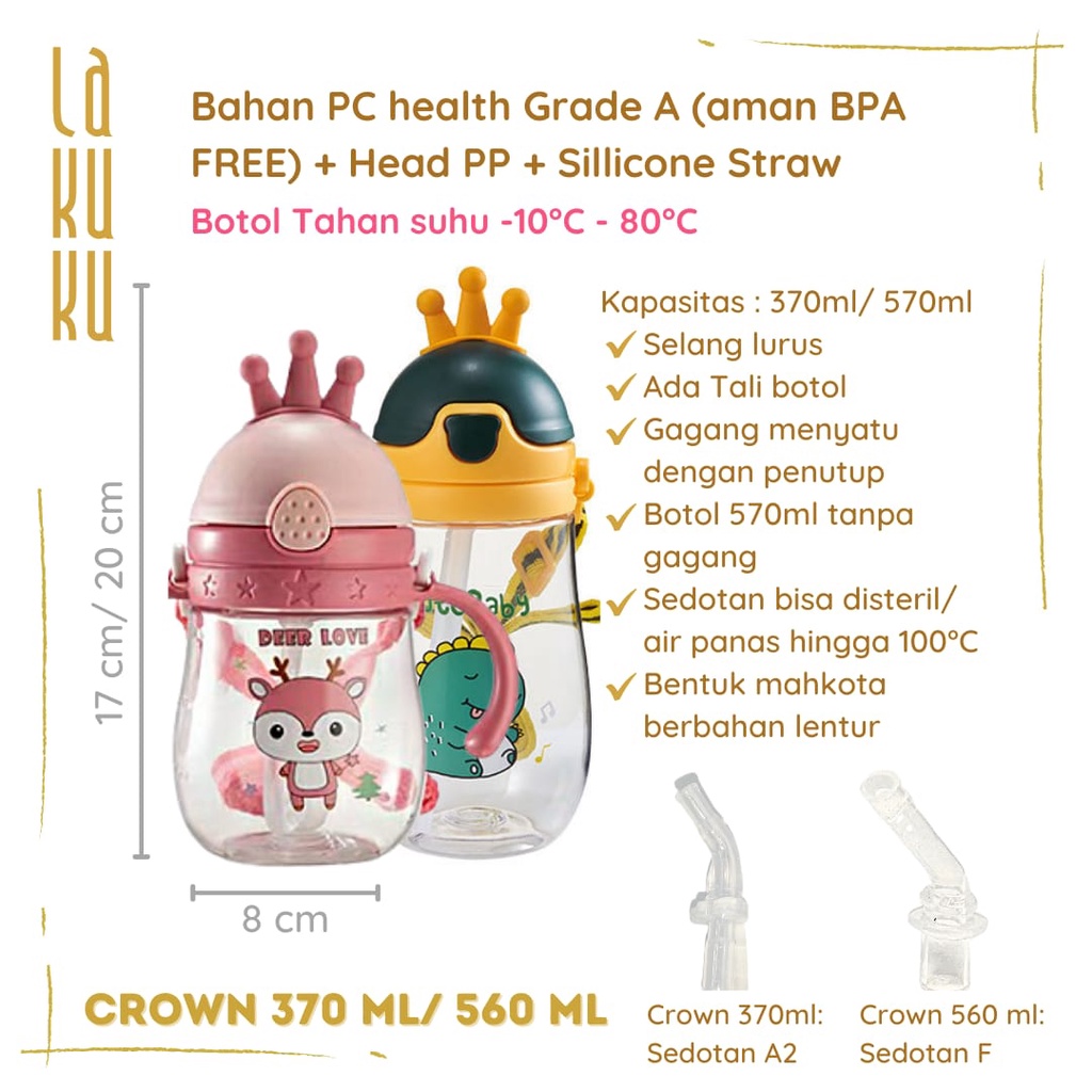 Lakuku - Botol Sedotan Air Minum Anak Sippy Cup Baby Kids Bottle