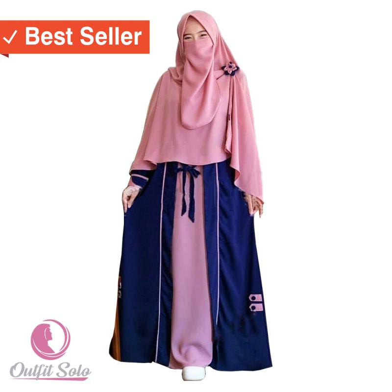 PAKAIAN MURAH FASHION REMAJA STYLE KEREN / Kalila Set Syari | FREE Cadar Khimar | Setelan Hijab