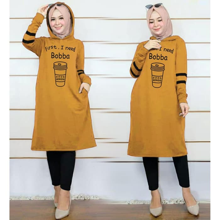 [TUNIK BOBBA K FT]Tunik wanita babytery kuning