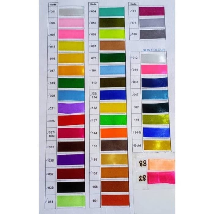 

Pita Satin 1/2' (lebar 1,25 cm)